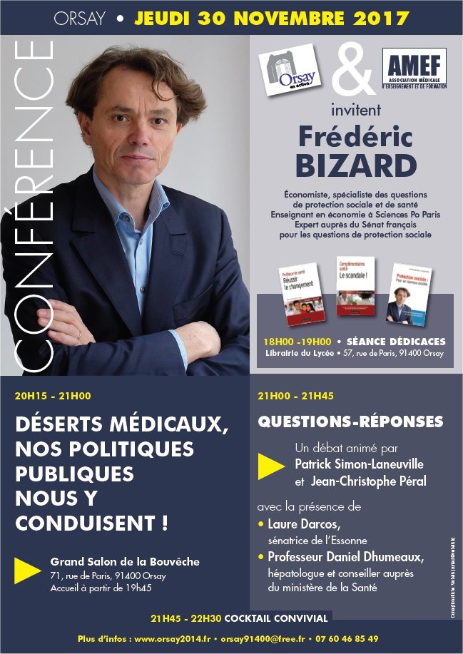 Venez rencontrer Frédéric Bizard le 30 novembre 2017